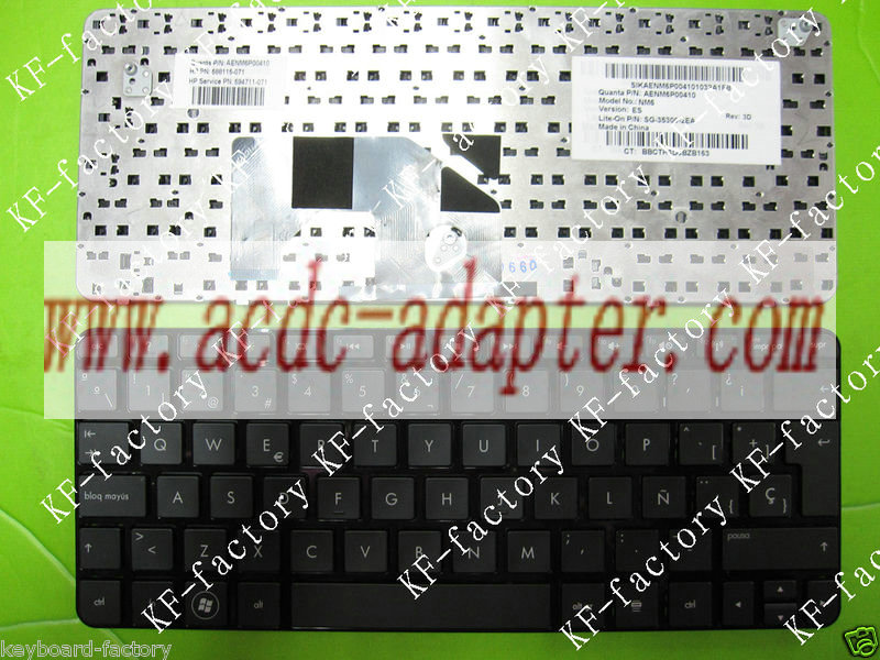NEW HP Mini 210T-1000 Keyboard Spanish Teclado Black 588115-071